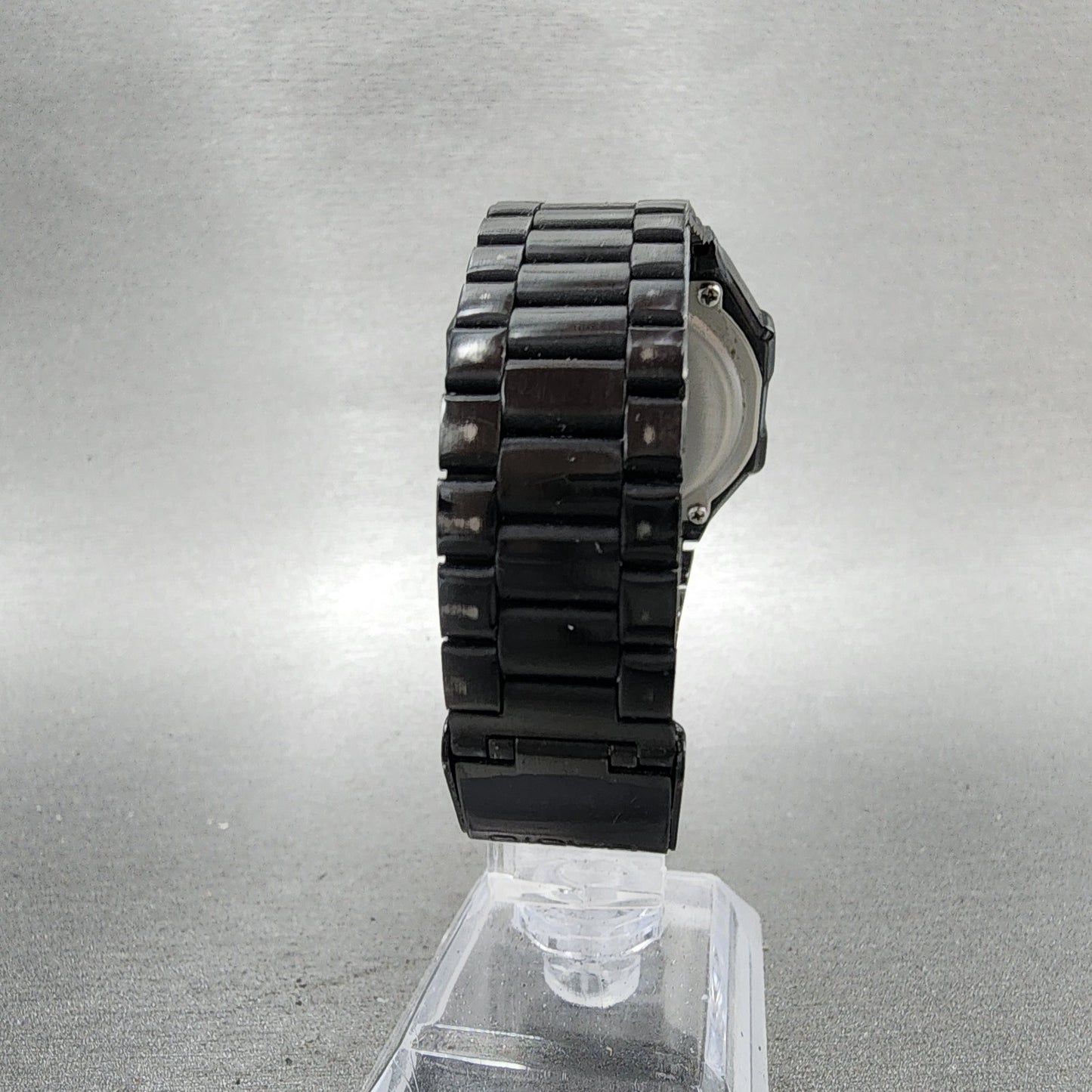 Casio A168 Touch Watch Men 36mm Black Dial Black Tone Octagon New Battery6