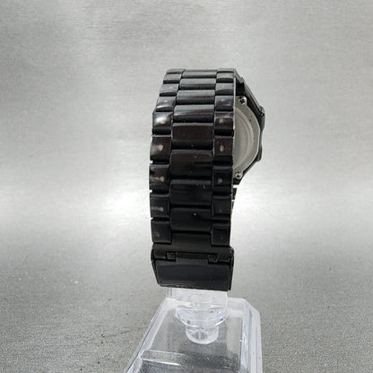 Casio A168 Touch Watch Men 36mm Black Dial Black Tone Octagon New Battery6