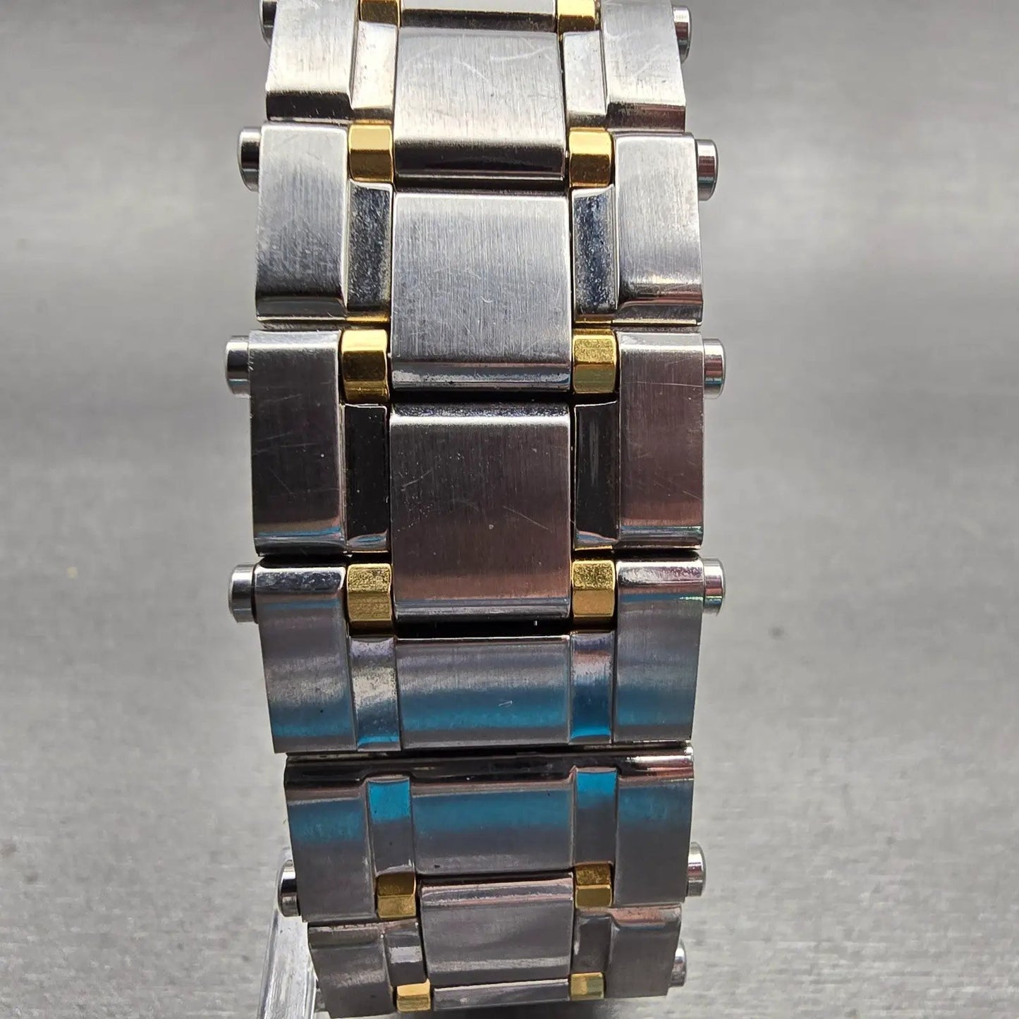 Seiko Watch Men 38mm Silver Dial Two Tone Date Round 7N42-7189 New Battery7
