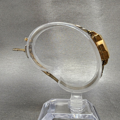 Citizen Phynox Tank Watch Women 15mm Silver Dial 14K Gold Filled Manual Wind Run8