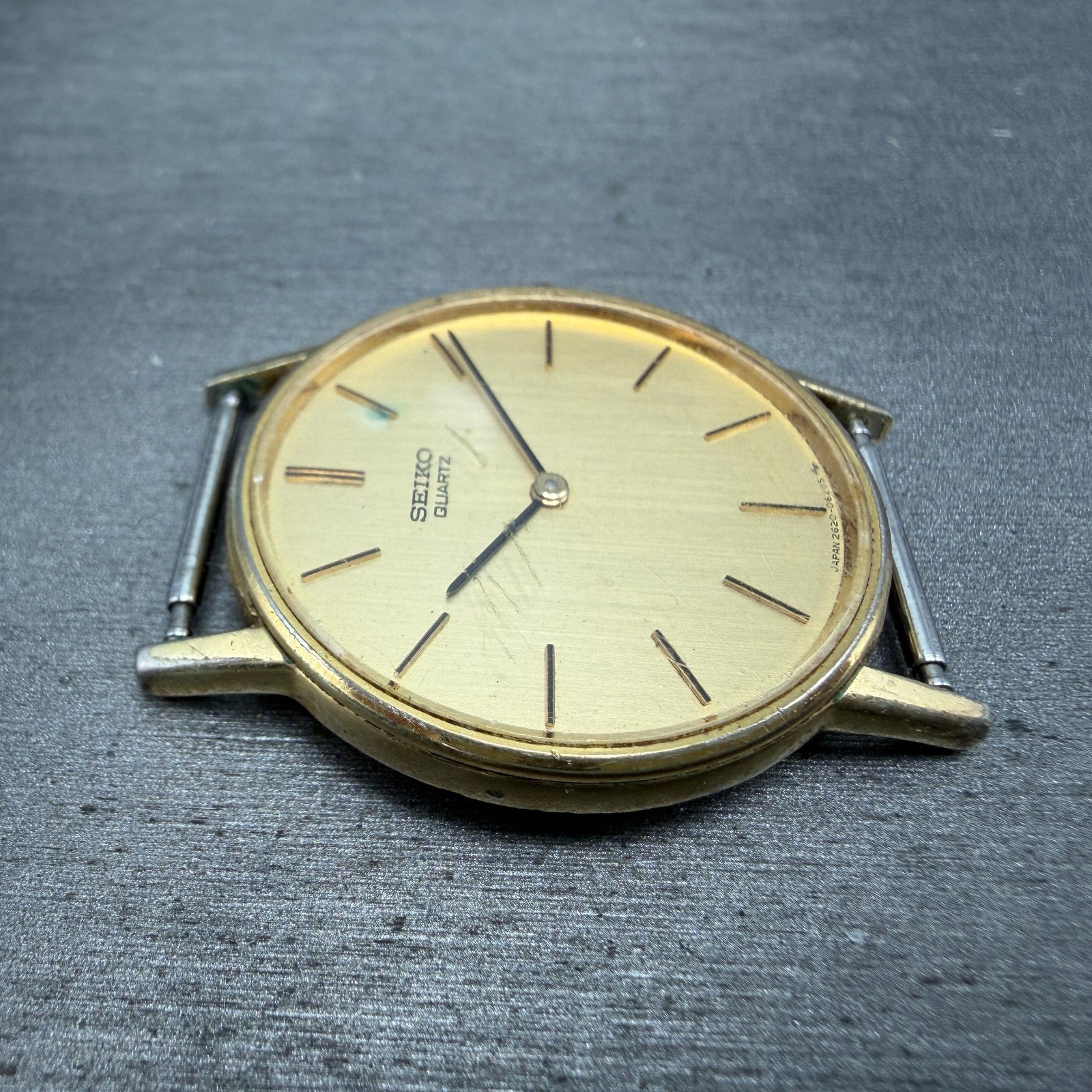 Seiko Watch Men 33mm Champagne Dial Gold Tone Round 2620-0139 PARTS Vintage4