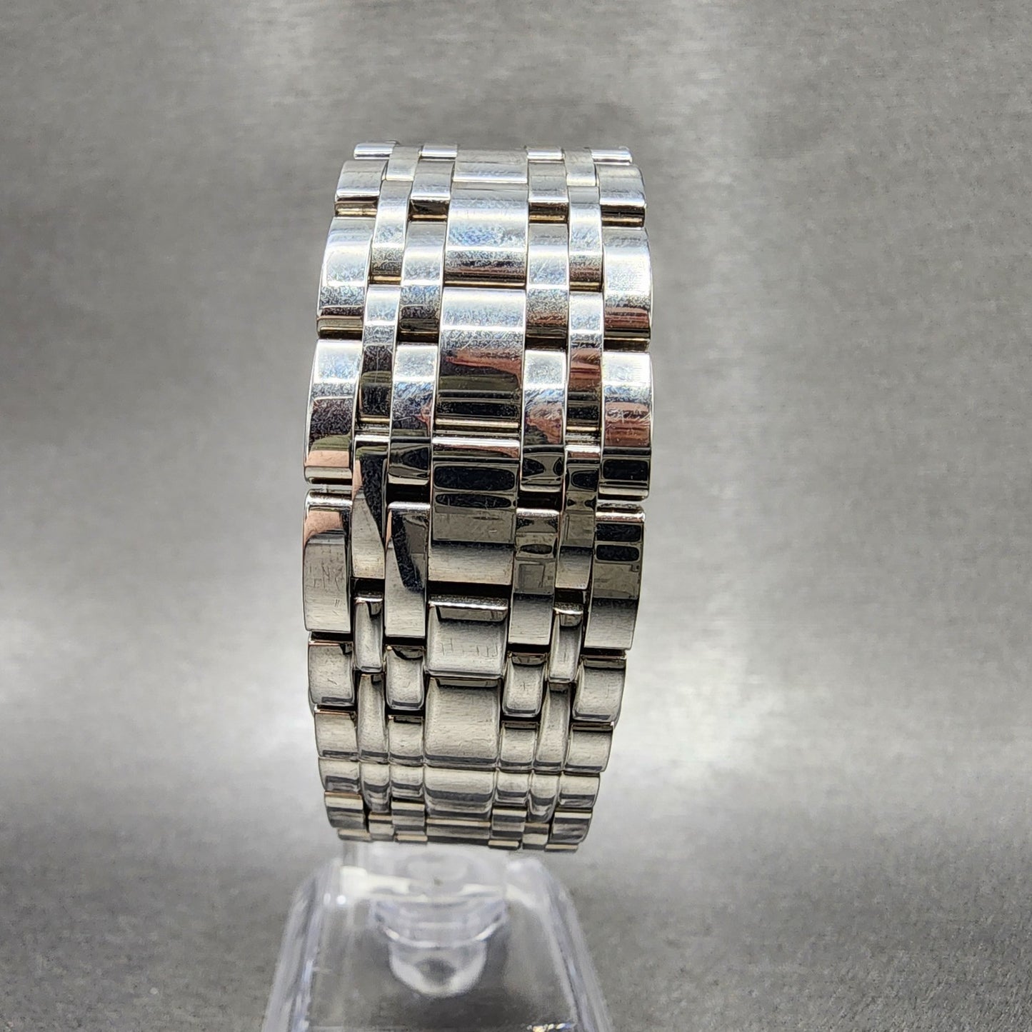 Bulova Quadra Tank Watch Men 31mm Blue Dial Silver Tone Rectangle 96D139 W/Box9