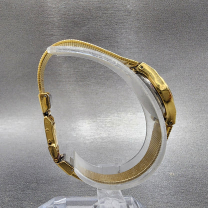 Seiko Watch Women 19mm Gold Dial Gold Tone Round 2P210A79 New Battery VTG8