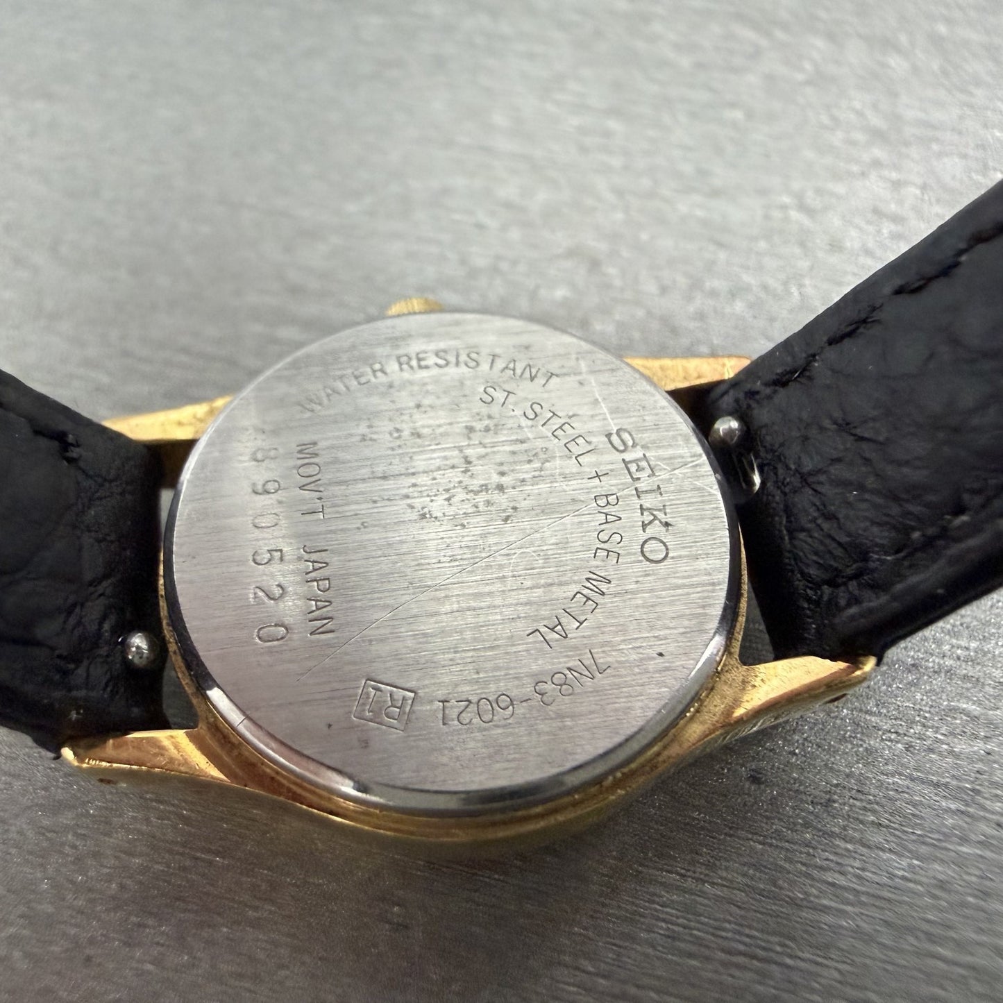 Seiko Watch Women 22mm Champagne Dial Gold Tone Daydate 7n83-6021 New Battery KQ9