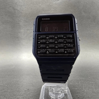 Casio Calculator CA-53W Watch Men 34mm Blue Alarm Chronograph New Battery5