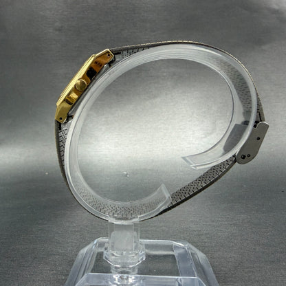 Seiko Watch Women 19mm Champagne Dial Gold Tone Rectangle 8y21-5000 New Battery76
