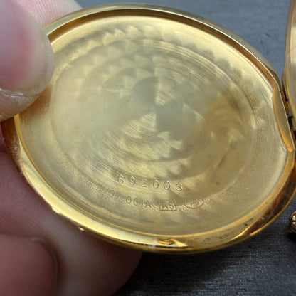 Seiko Pocket Watch Men 42mm Champagne Dial Gold Tone Round 7N07-001A New Batt 425