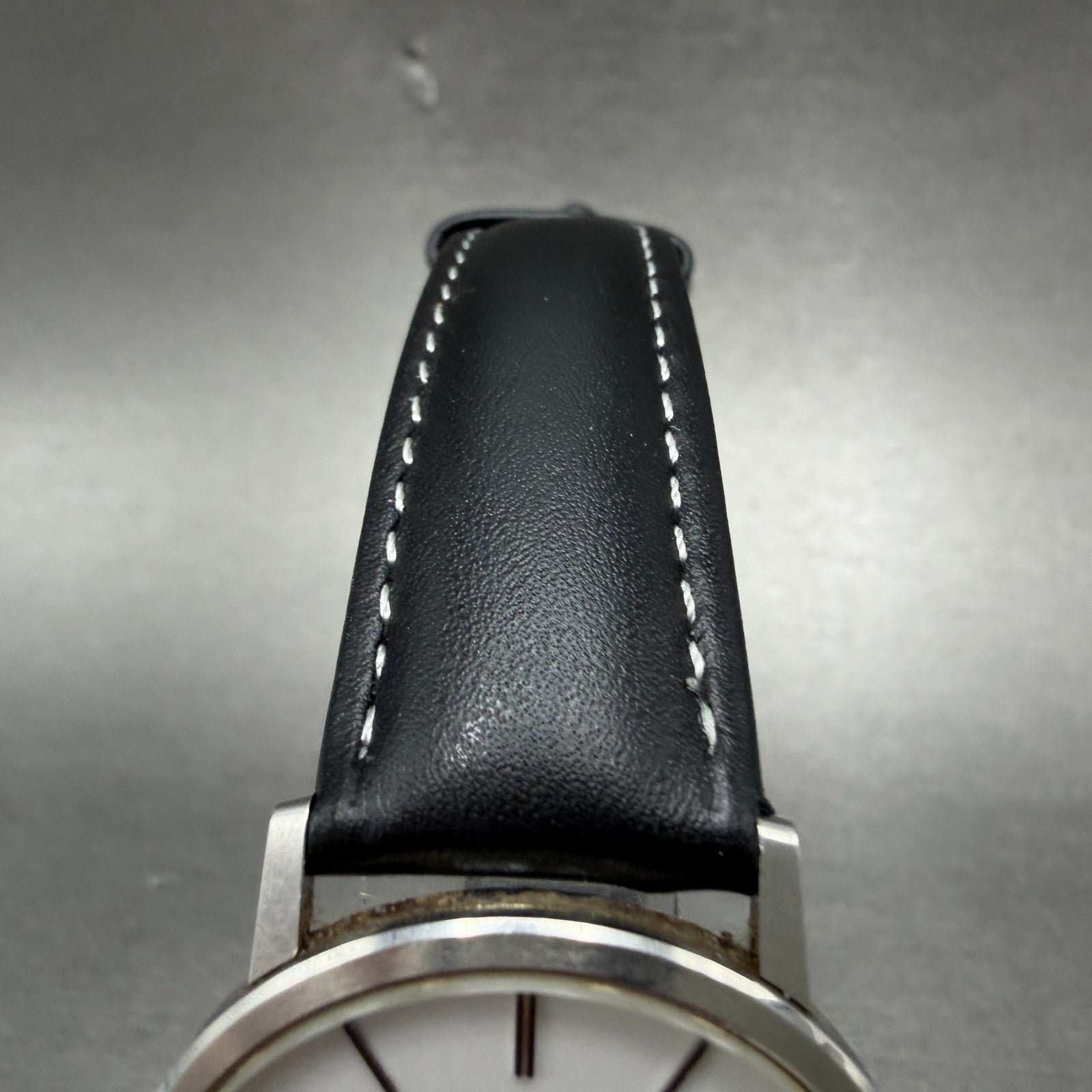 Seiko Watch Men 34mm White Dial Silver Tone Round Vintage 4130-9001 New Battery4