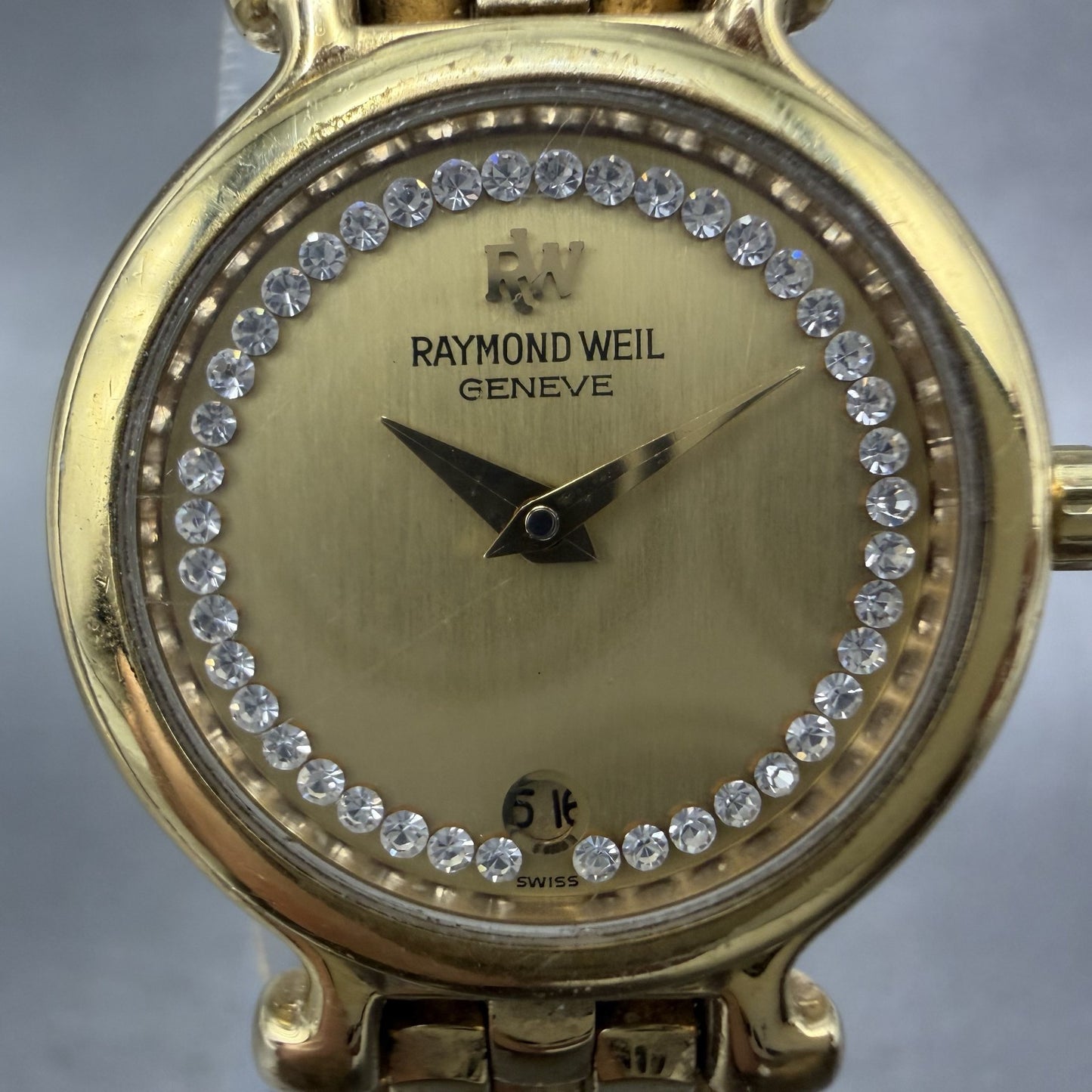 Raymond Weil Watch Women 24mm Champagne Dial Gold Plated 9937-2 PARTS2