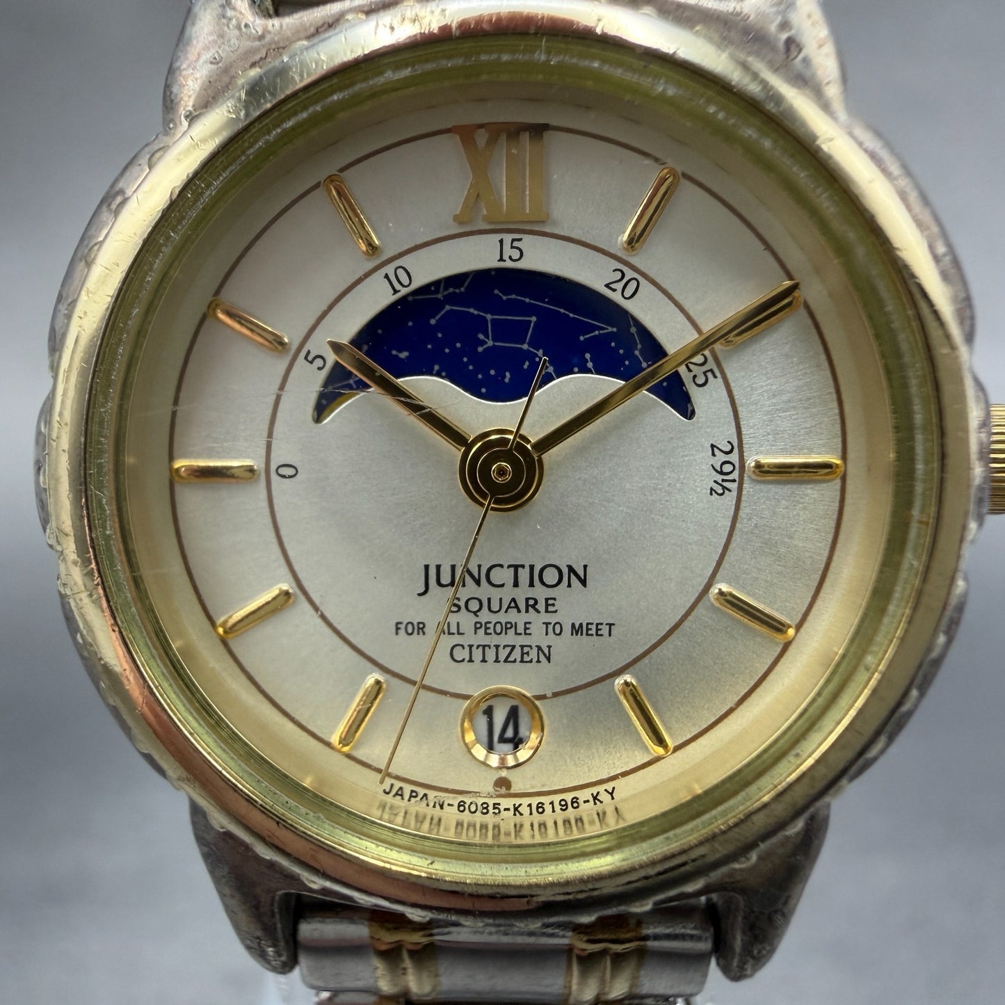 Citizen Junction Moonphase Watch Women 26mm Champagne Dial Two Tone New Battery1