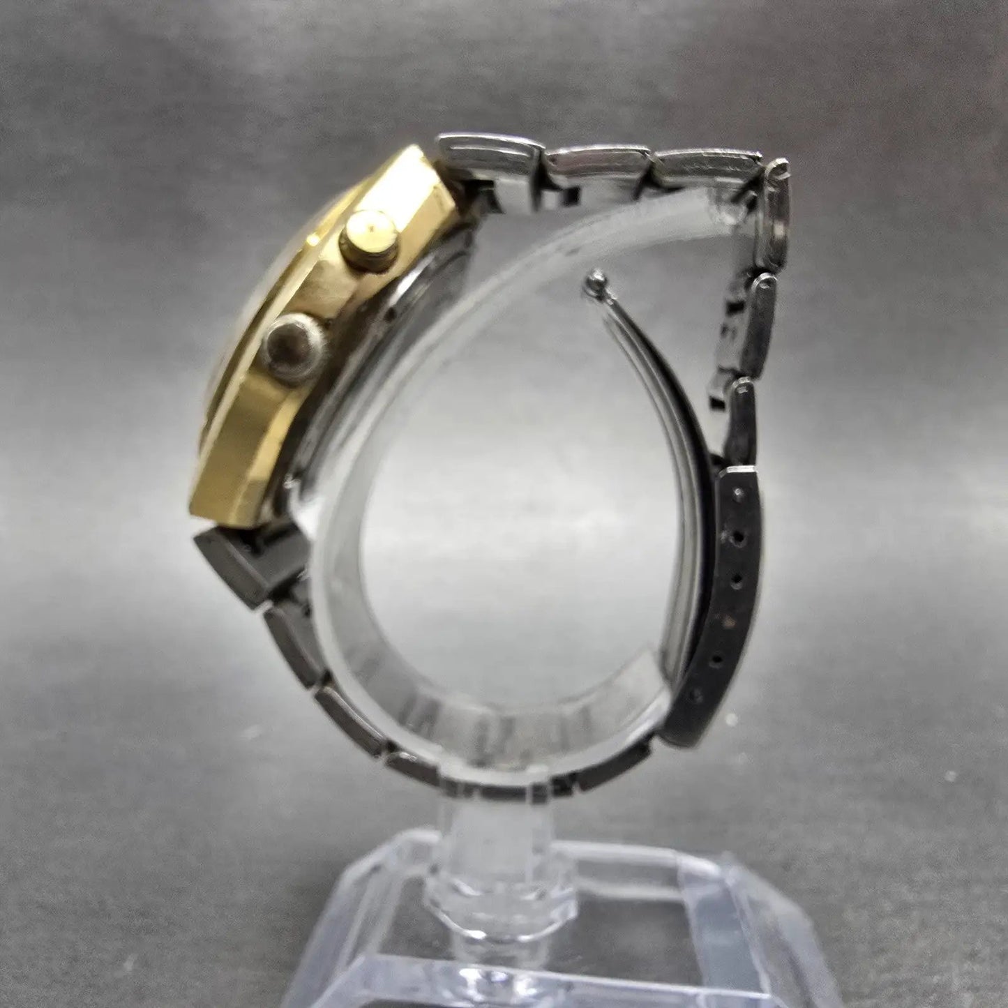 Seiko Bell-Matic Watch Men 39mm Gold Dial Gold Tone Daydate 4006-6049 Runs7