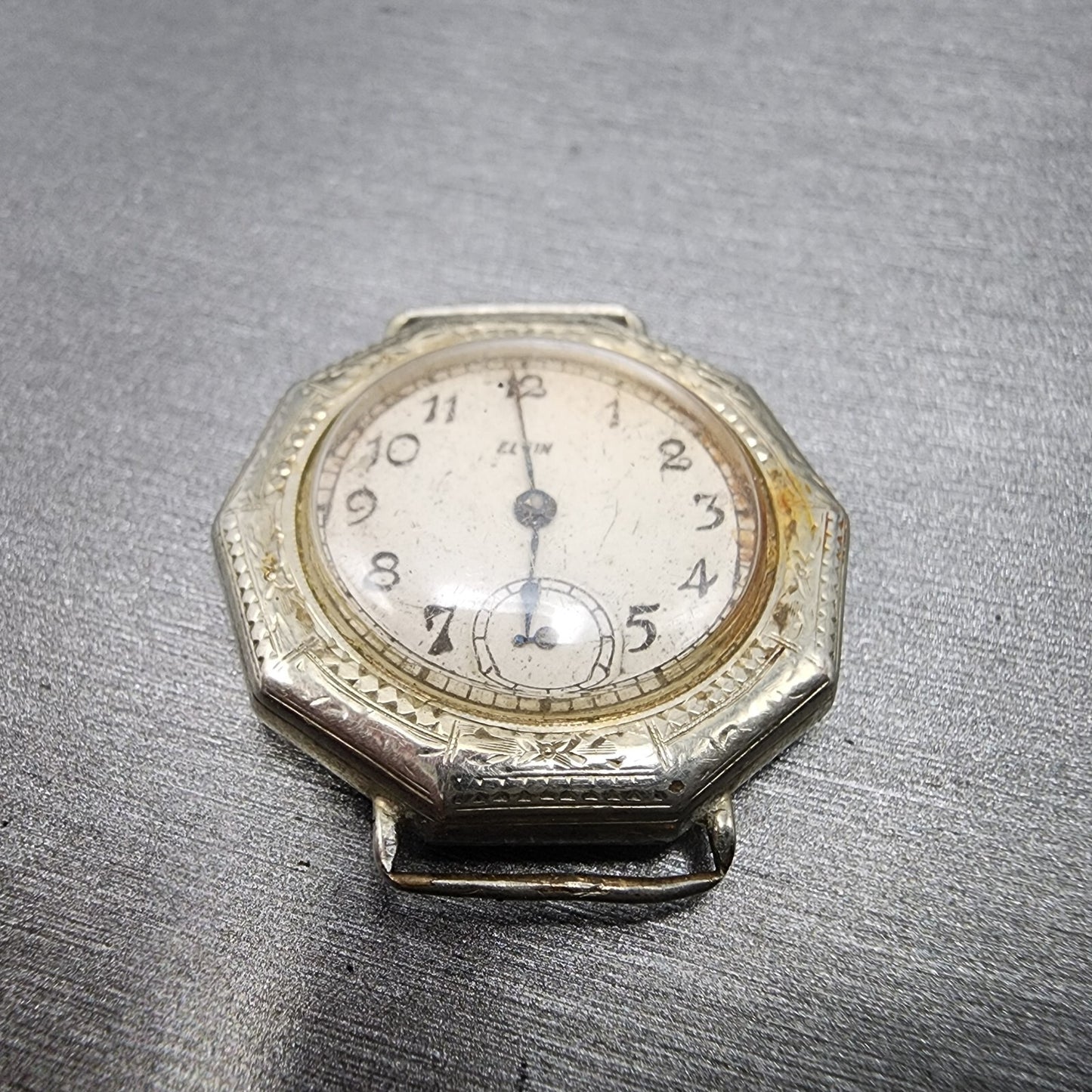 Elgin Grade 430 Watch Unisex 29mm White Dial Silver Tone Manual Wind PARTS4