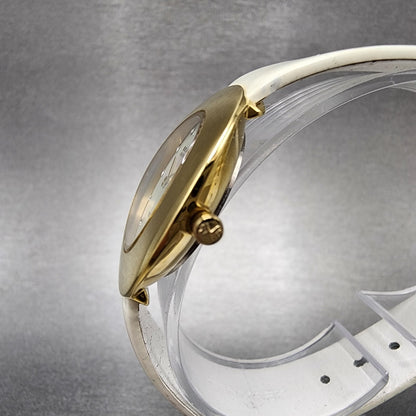 Skagen Watch Women 31mm MOP Dial Gold Tone Titanium Round 569STGLW New Battery