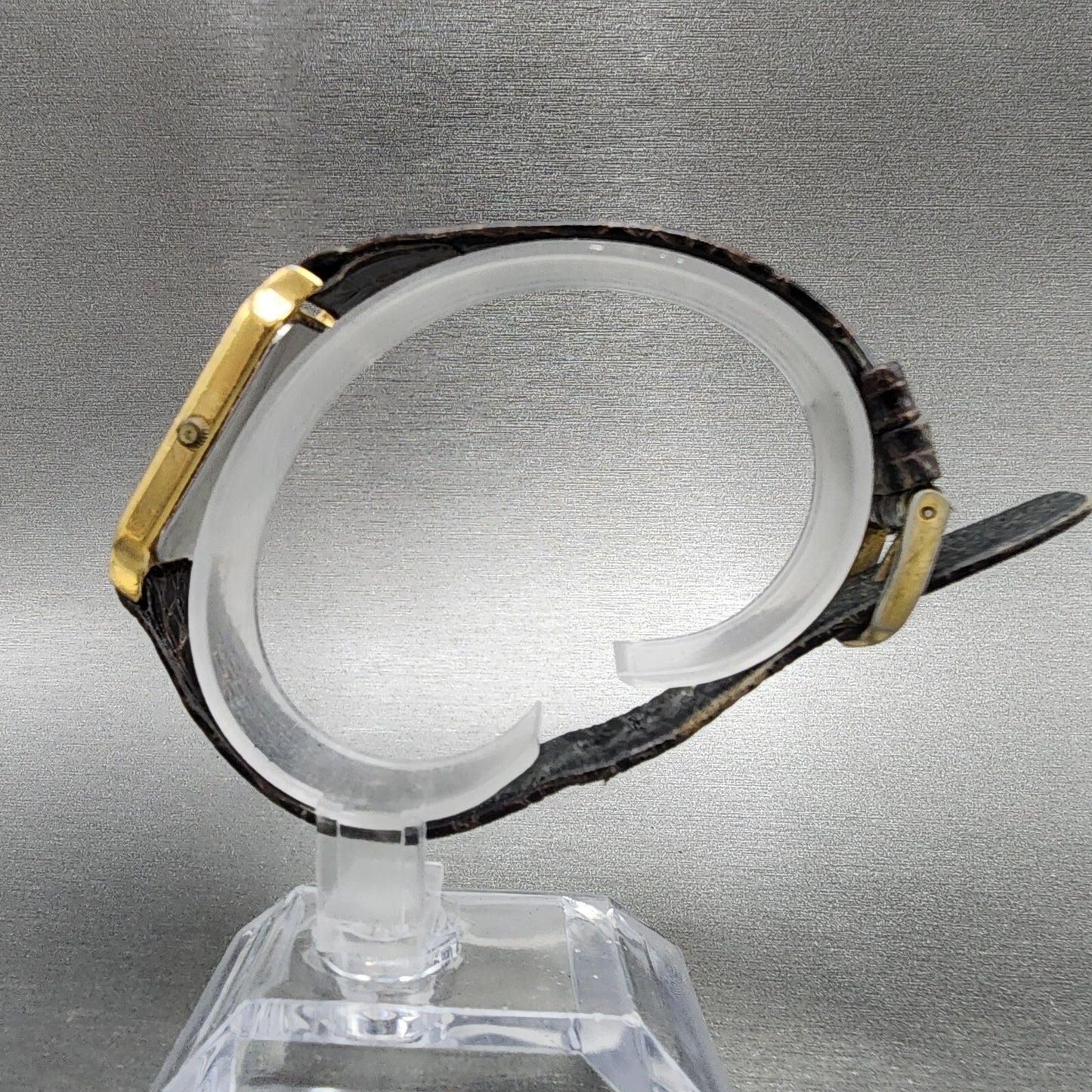 Wittnauer Tank Watch Women 25mm Gold Dial Gold Tone Rectangle 0280 New Battery