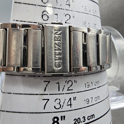 Citizen Eco-Drive Watch Men 43mm Silver Dial Silver Tone Date J810-S078253 Runs10