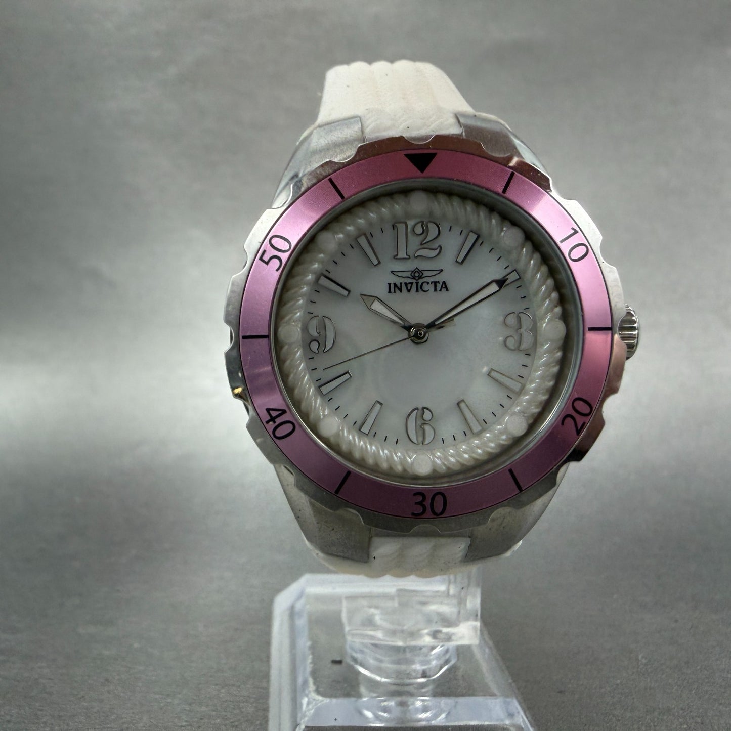 Invicta Angel Dive Watch Women 38mm MOP Dial Silver Tone 23746 New Battery5
