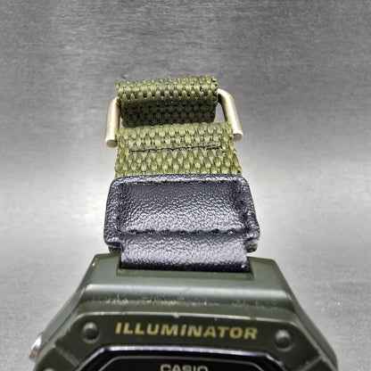 Casio Illuminator W-218H Watch Men 43mm Green Alarm Chrono Digital New Battery F4