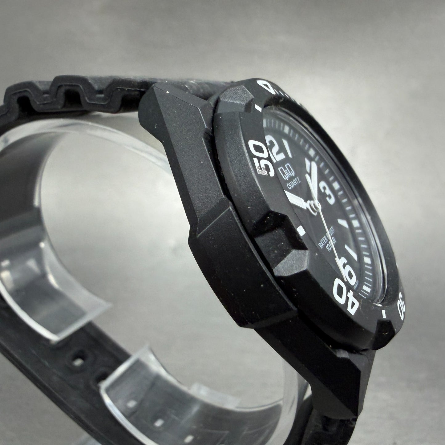 Citizen Q&Q Dive Watch Men 40mm Black Dial Black Tone Round 2035 New battery3
