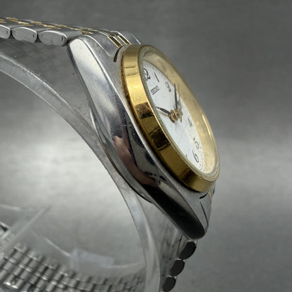 Seiko Watch Women 24mm White Dial Two Tone Daydate Round 7N83-0011 New Battery3