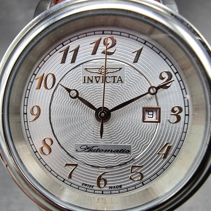 Invicta Automatic Watch Women 33mm Silver Dial Silver Tone Date Round 2806 Runs1