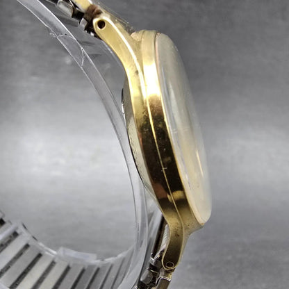 Timex Watch Men 34mm Gold Dial Gold Tone Manual Wind Runs Vintage3