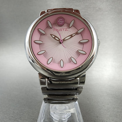 Philip Stein Fruitz Watch Women 38mm Pink Dial Stainless Steel Round New Battery5