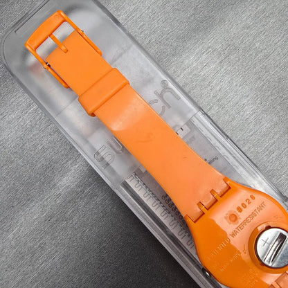 Swatch Fresh Papaya Watch Men 34mm Orange Dial Orange Tone GO105 New Battery8