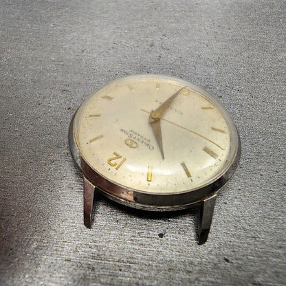 Orient Star Dynamic Watch Men 32mm White Dial Silver Tone Manual Wind VTG PARTS5