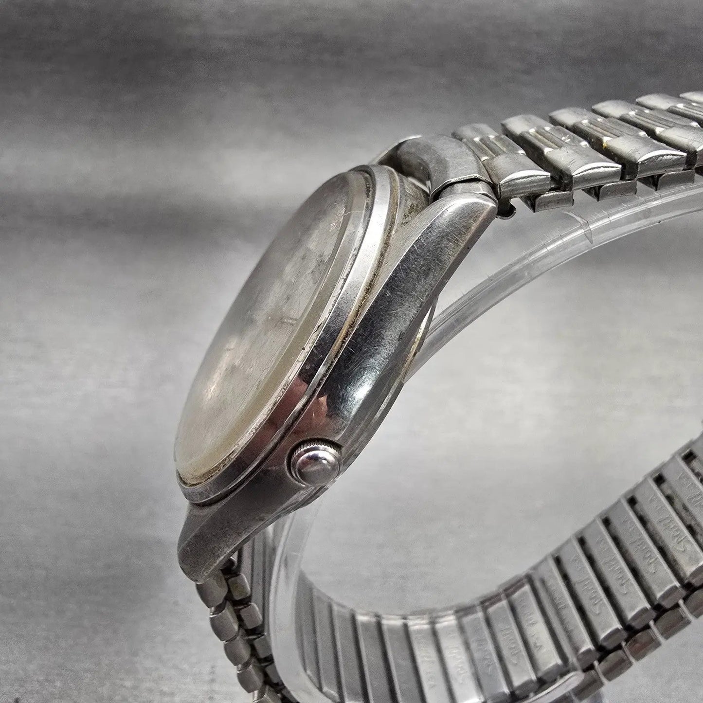 Seiko SQ Watch Men 35mm Silver Dial Silver Tone Date Round 8222-8029 New Battery2