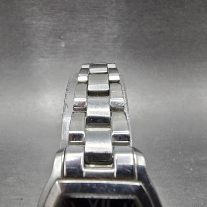 Citizen Wicca Watch Women 24mm Black Dial Silver Tone Rectangle E031-S06441 Runs4