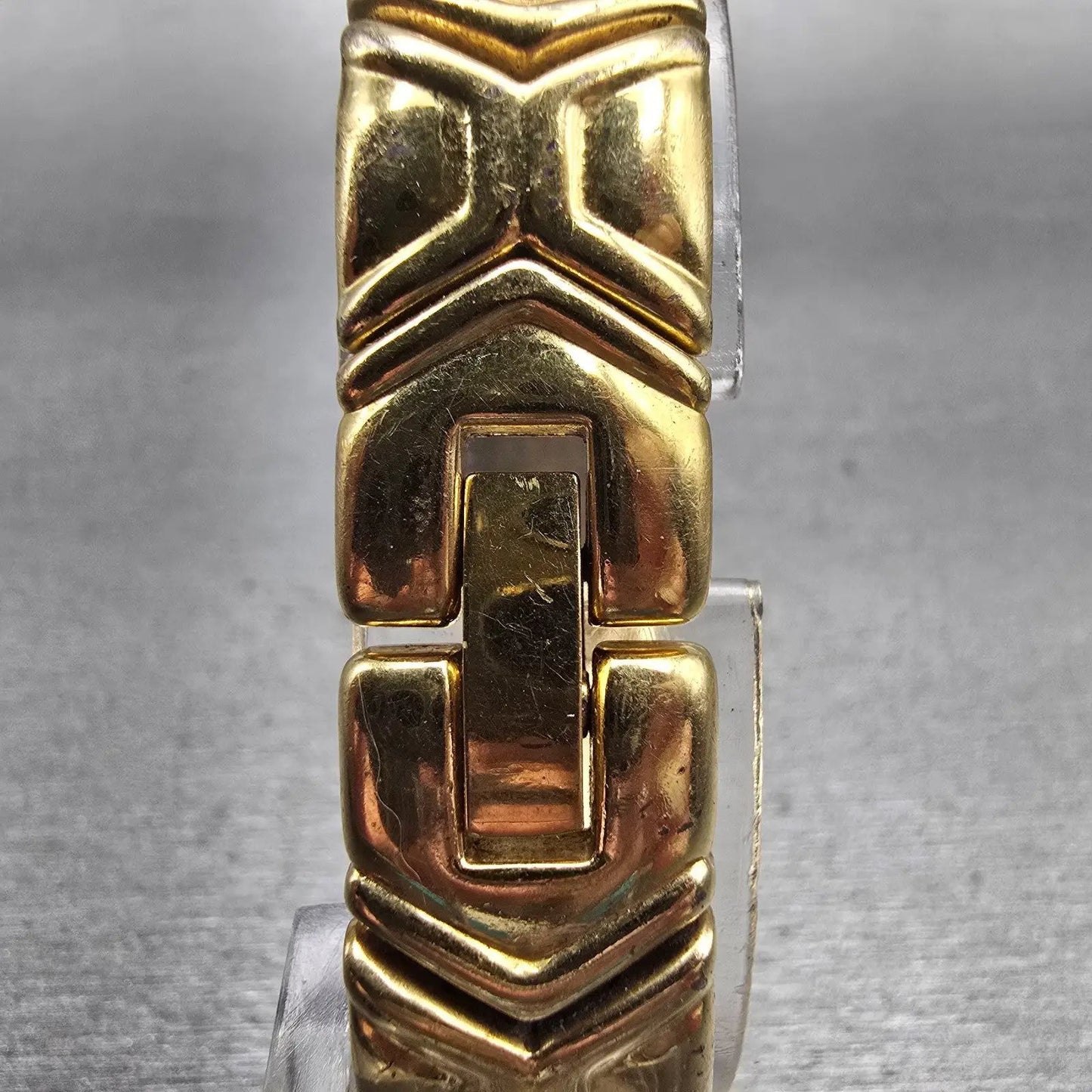 Seiko Watch Women 15mm Champagne Dial Gold Tone Rectangle 4N00-5939 New Battery7