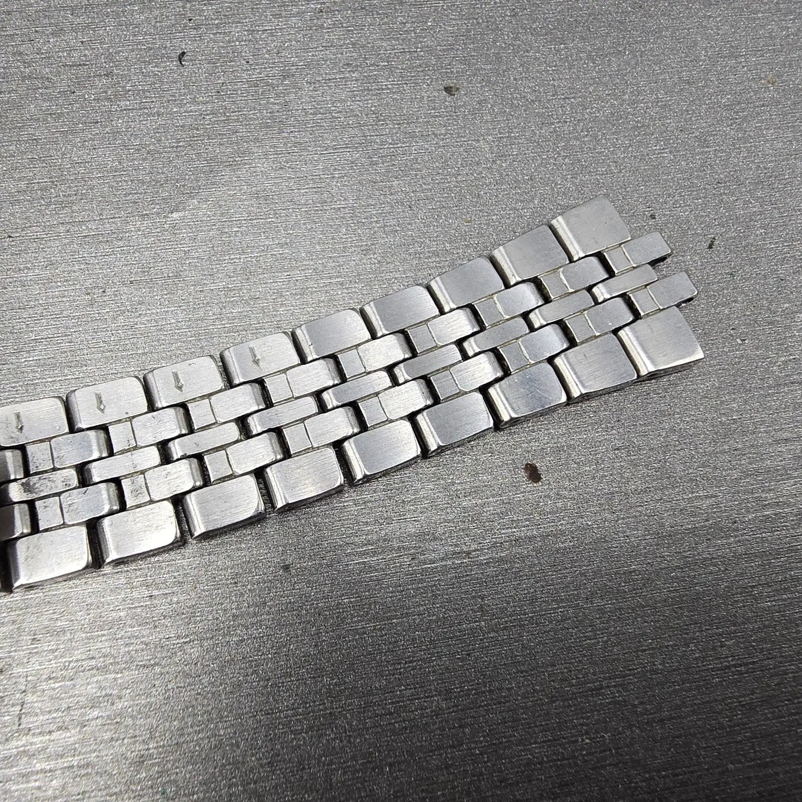 Seiko Bracelet 18mm Stainless Steel Two Tone Tri Folding Clasp VTG Japan 4A4K2C112