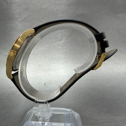 Movado Museum Watch Men 40mm Black Dial Gold Tone Round 07.1.36.1262 New Battery6