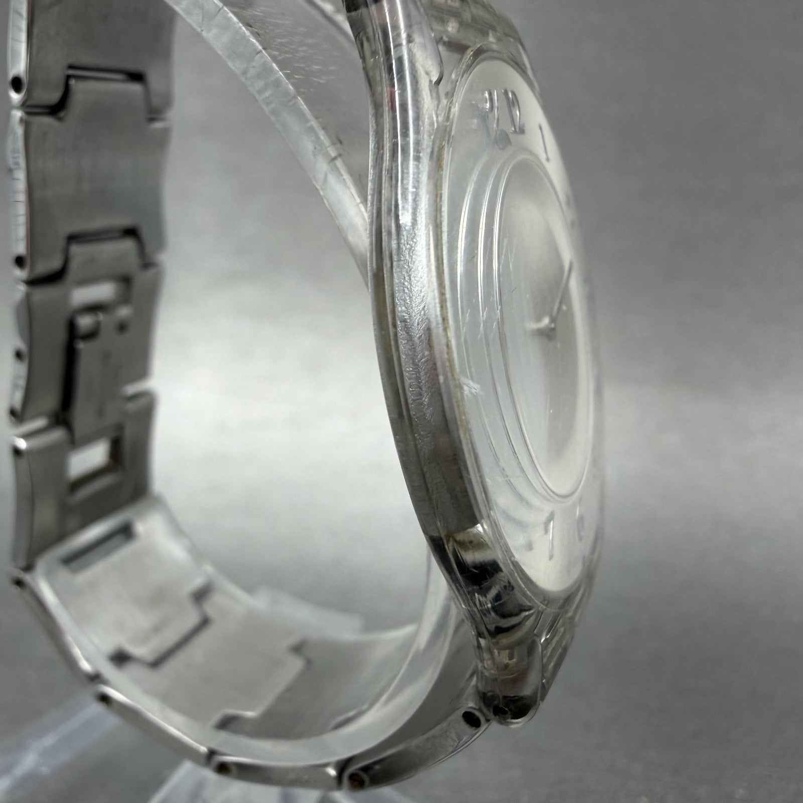 Swatch Climber Flowery Watch Women 34mm Silver Dial Clear Tone SFK300G New Batt3