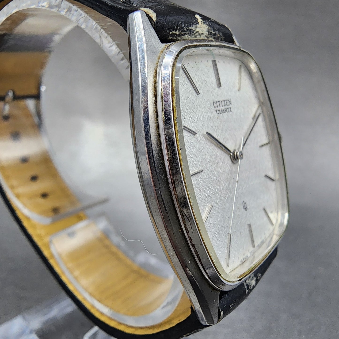 Citizen CQ Watch Men 29mm Silver Dial Silver Tone 4-795482 New Battery