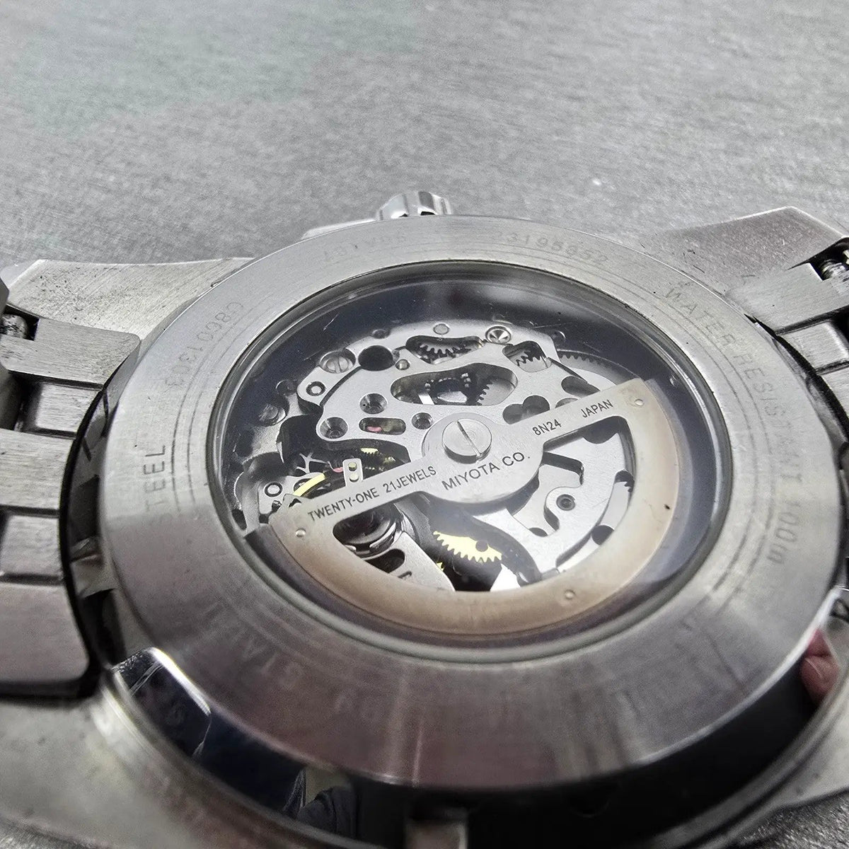 Bulova Sutton Skeleton Automatic Watch Men 43mm Silver Dial Steel 96A187 Works9