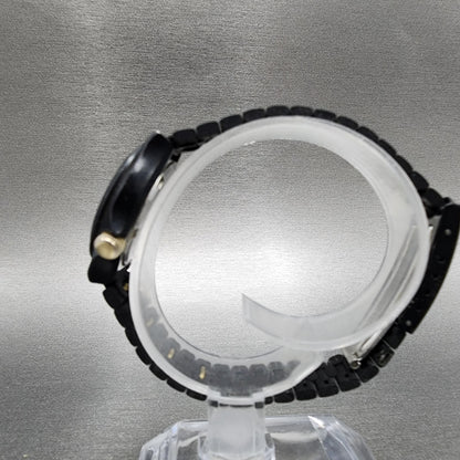 Seiko SQ Sports 100 Watch Women 26mm Black Dial Black Tone Dadyate Round New Bat6