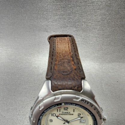 Timex Expedition Shenmue Watch Men 40mm White Dial Silver Tone Alarm NewBat READ4