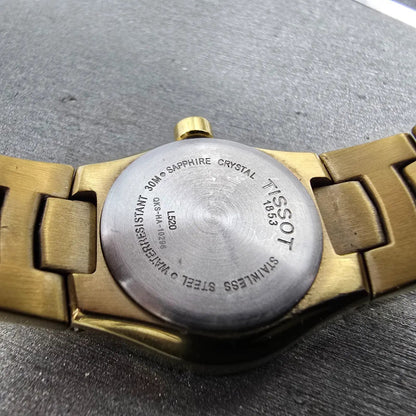 Tissot Watch Women 23mm White Dial Gold Tone Round New Battery L520 Vintage9