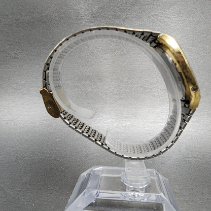 Citizen CQ Digital Watch Men 33mm LCD Gold Tone New Battery 4097238 VTG8