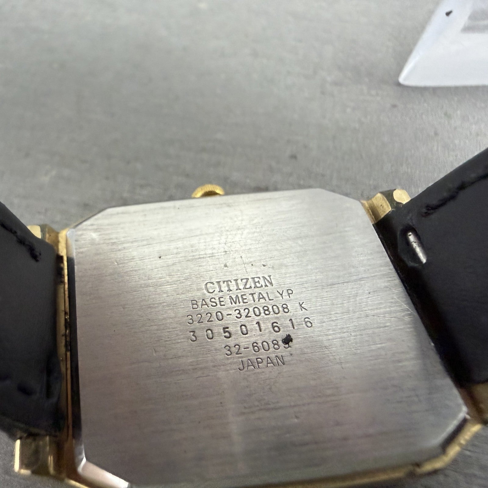 Citizen CQ Tank Watch Men 27mm Champagne Dial Gold Tone Octagon New Battery VTG9