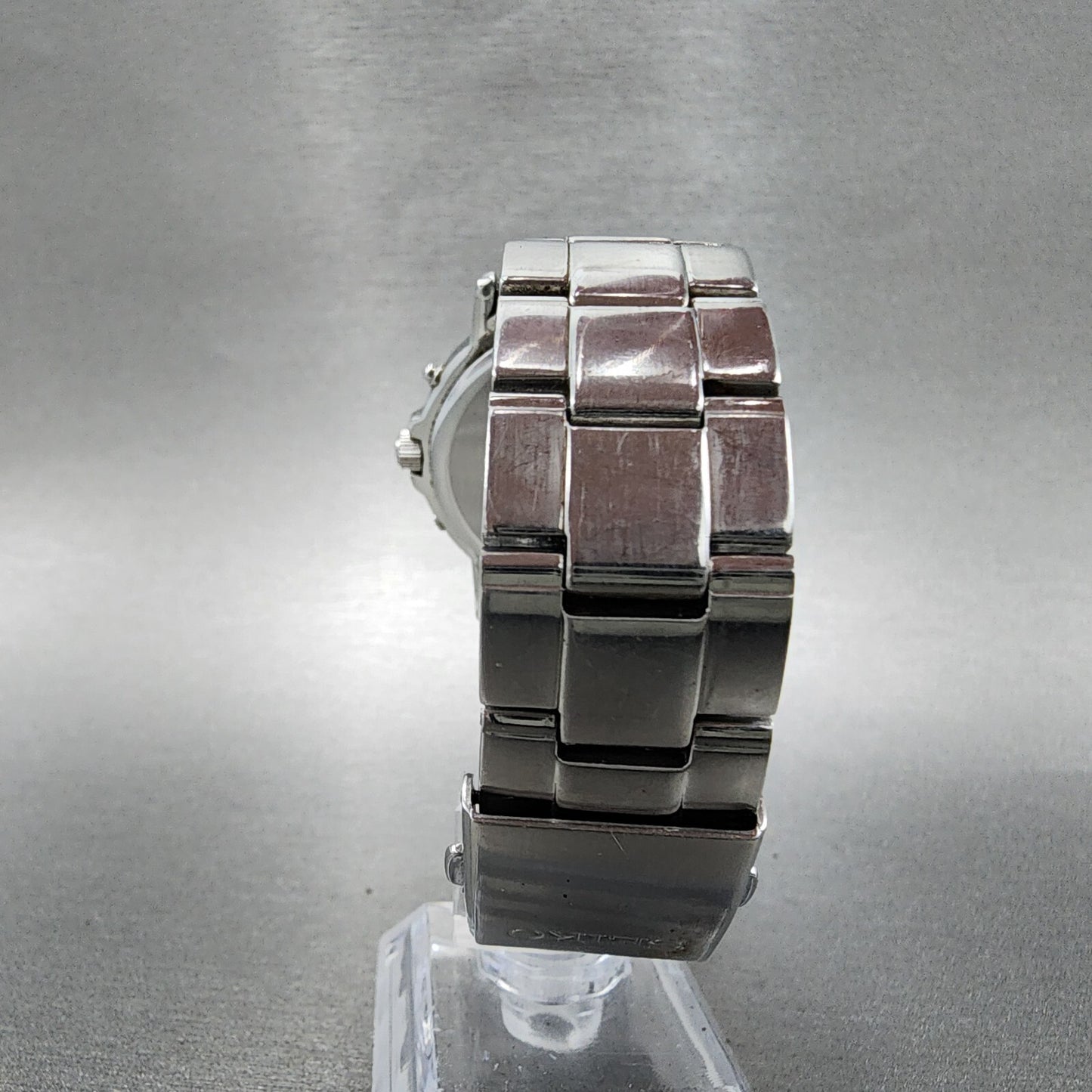 Seiko Solar Watch Men 38mm White Dial Silver Tone Date 7b52-0af0 Runs