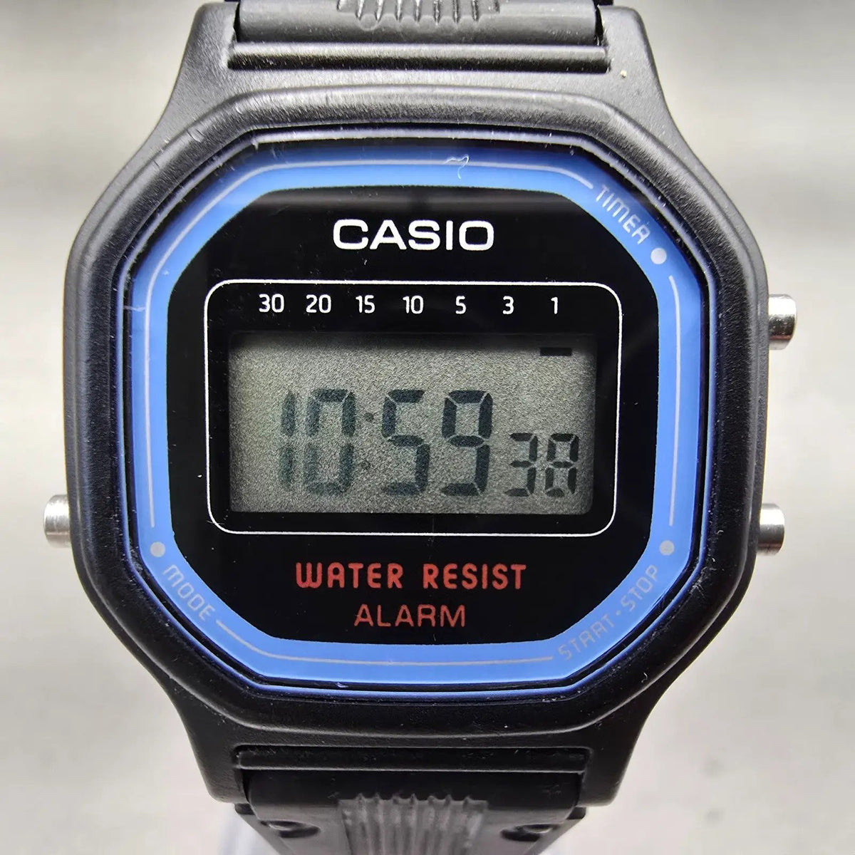 Casio LA-11W Digital Watch Women 26mm Black Dial Black Chrono Alarm New Battery1