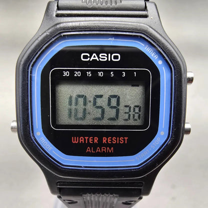 Casio LA-11W Digital Watch Women 26mm Black Dial Black Chrono Alarm New Battery1