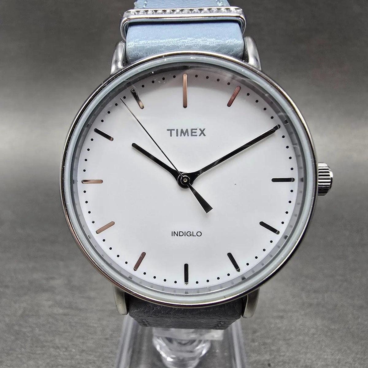 Timex Fairfield Watch Women 37mm White Dial Silver Round TW2R70300 New Battery0