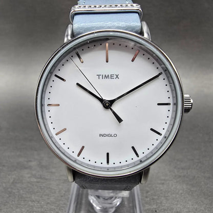 Timex Fairfield Watch Women 37mm White Dial Silver Round TW2R70300 New Battery0