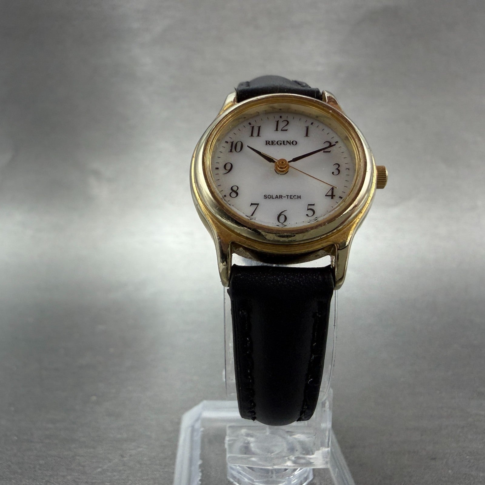 Citizen Reguno Solar Watch Women 24mm White Dial Gold Tone E031-S028256 Runs5