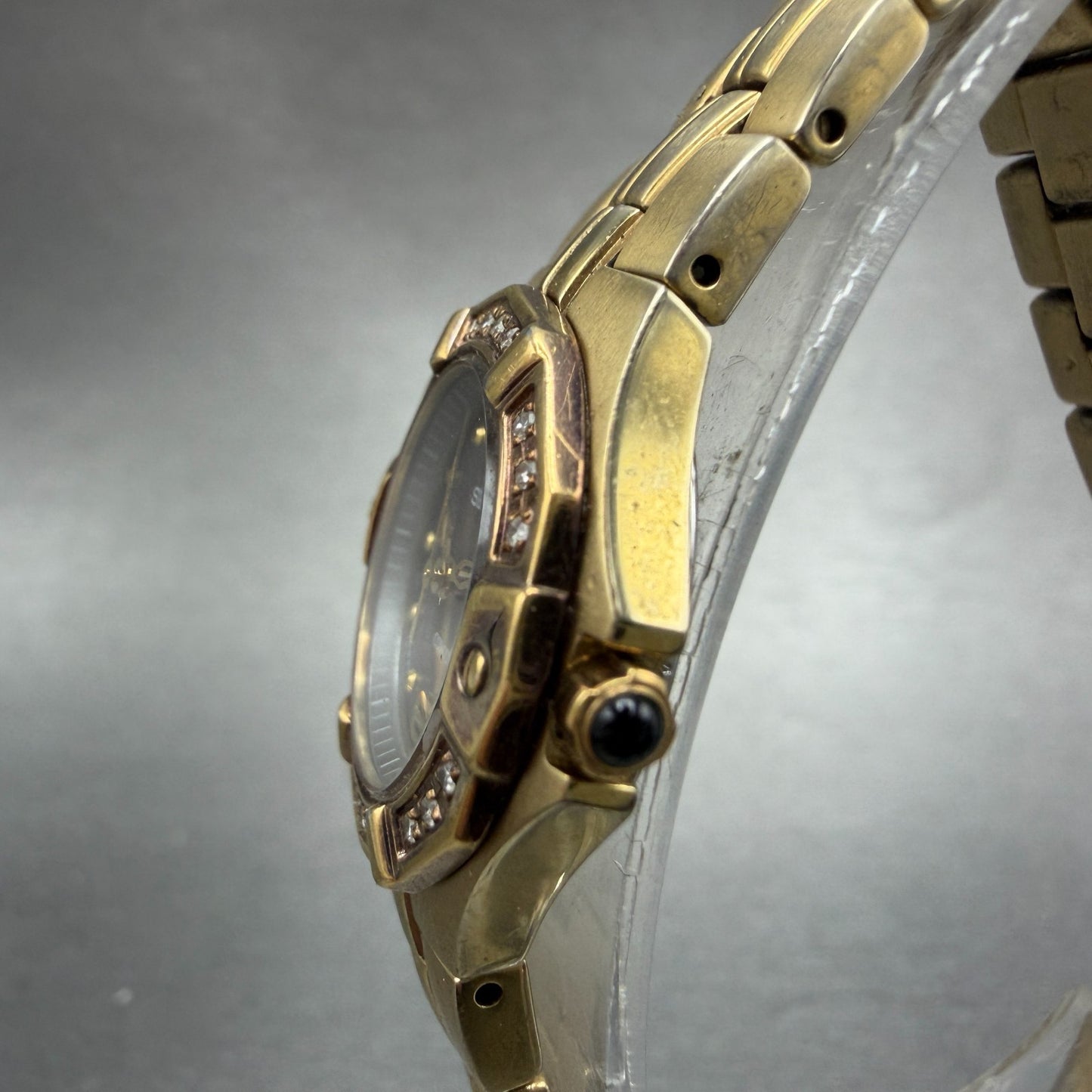 Seiko Coutura Watch Women 23mm Gray Dial Gold Tone 1N01-0lE0 New Battery ABC2