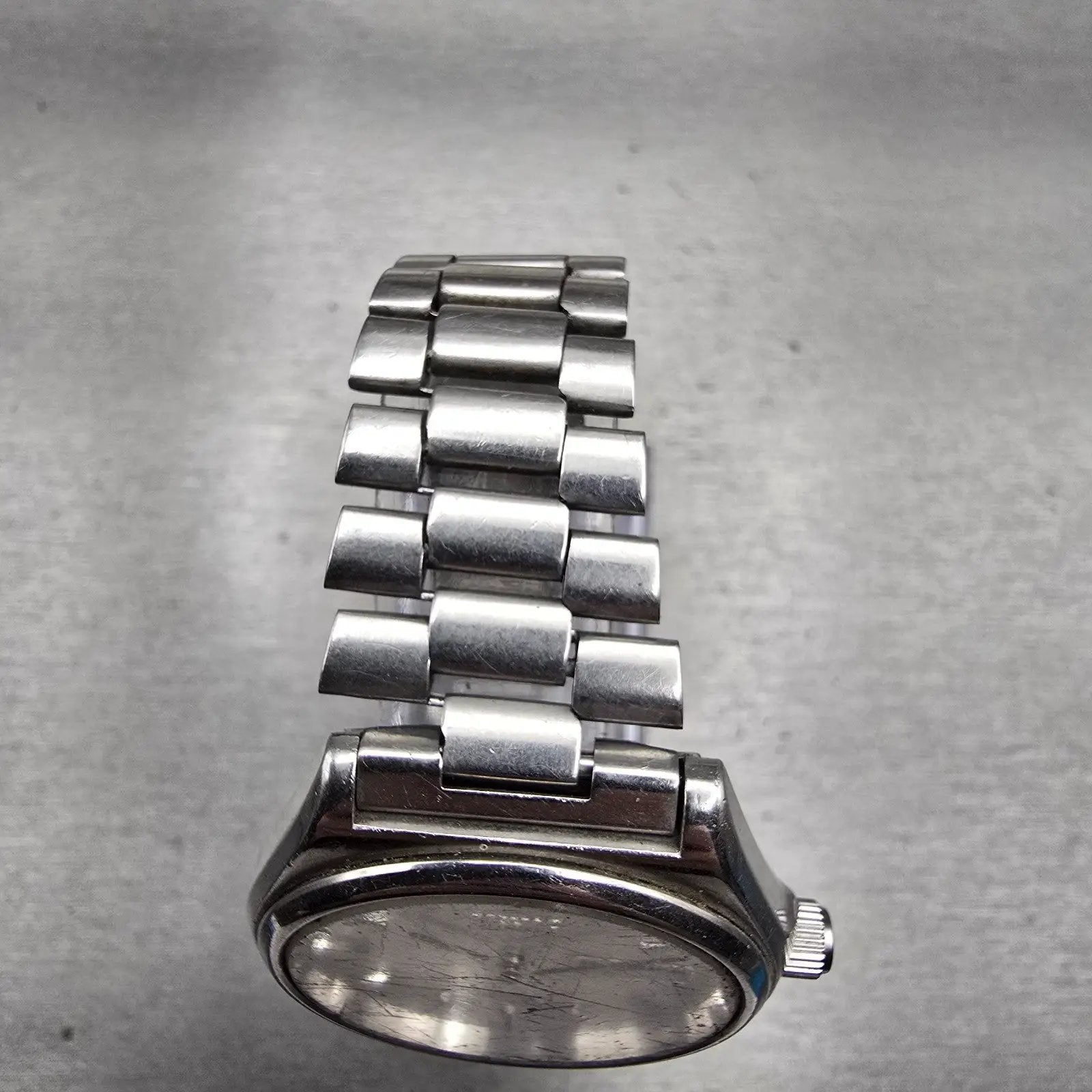 Seiko SilverWave Watch Men 36mm Silver Dial Silver Tone Daydate 8229-8000 NewBat4