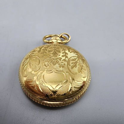 Tissot Pendant Watch Women 28mm Gold Dial Gold Tone Round New Battery